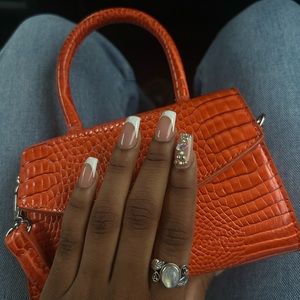 Crocodile orange bag